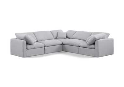 Image for Indulge Grey Linen Textured Fabric Modular Sectional