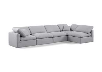 Image for Indulge Grey Linen Textured Fabric Modular Sectional
