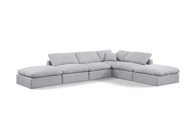 Image for Indulge Grey Linen Textured Fabric Modular Sectional