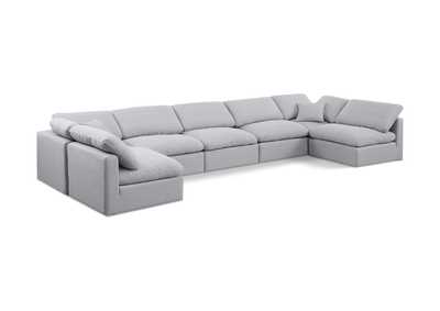 Image for Indulge Grey Linen Textured Fabric Modular Sectional