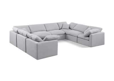 Image for Indulge Grey Linen Textured Fabric Modular Sectional