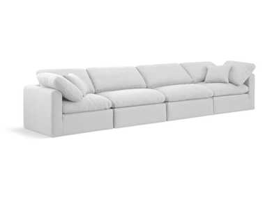 Image for Indulge White Linen Textured Fabric Modular Sofa