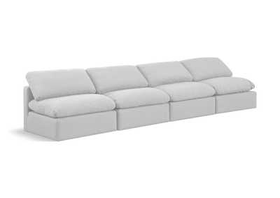 Image for Indulge White Linen Textured Fabric Modular Sofa