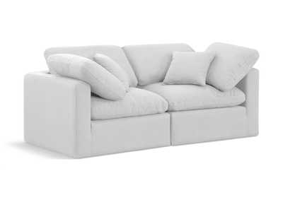 Image for Indulge White Linen Textured Fabric Modular Sofa