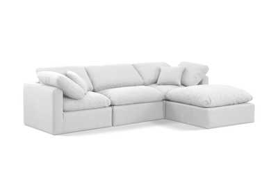 Image for Indulge White Linen Textured Fabric Modular Sectional