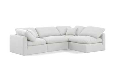 Image for Indulge White Linen Textured Fabric Modular Sectional