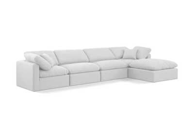Image for Indulge White Linen Textured Fabric Modular Sectional