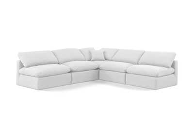 Image for Indulge White Linen Textured Fabric Modular Sectional