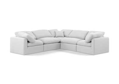 Image for Indulge White Linen Textured Fabric Modular Sectional