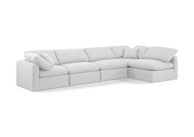 Image for Indulge White Linen Textured Fabric Modular Sectional