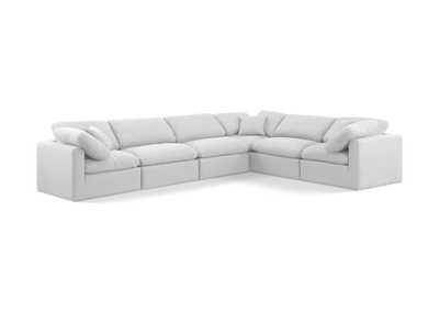Image for Indulge White Linen Textured Fabric Modular Sectional