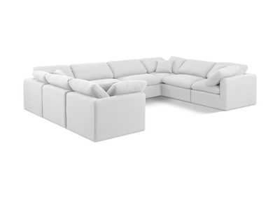 Image for Indulge White Linen Textured Fabric Modular Sectional