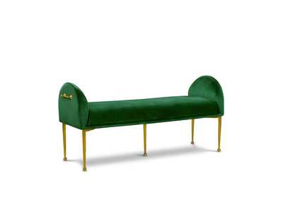 Owen Green Velvet Bench