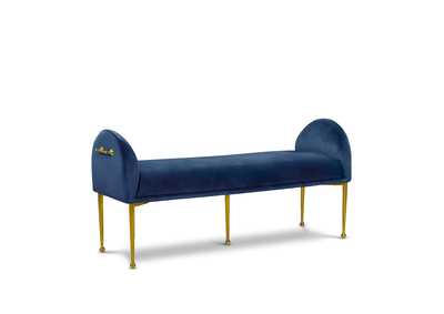 Owen Navy Velvet Bench