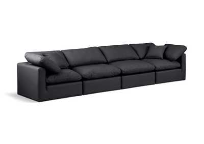 Image for Indulge Black Faux Leather Modular Sofa