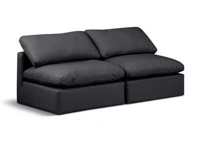 Image for Indulge Black Faux Leather Modular Sofa