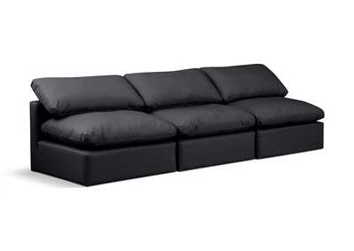 Image for Indulge Black Faux Leather Modular Sofa