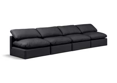 Image for Indulge Black Faux Leather Modular Sofa