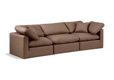 Image for Indulge Brown Faux Leather Modular Sofa