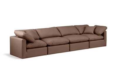Image for Indulge Brown Faux Leather Modular Sofa
