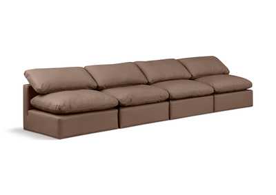 Image for Indulge Brown Faux Leather Modular Sofa
