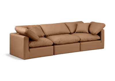 Image for Indulge Cognac Faux Leather Modular Sofa