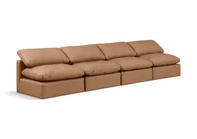 Image for Indulge Cognac Faux Leather Modular Sofa