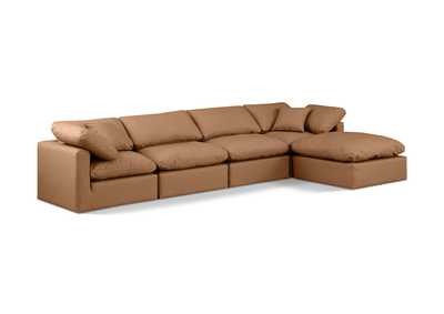 Image for Indulge Cognac Faux Leather Modular Sectional