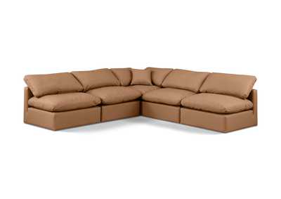 Image for Indulge Cognac Faux Leather Modular Sectional