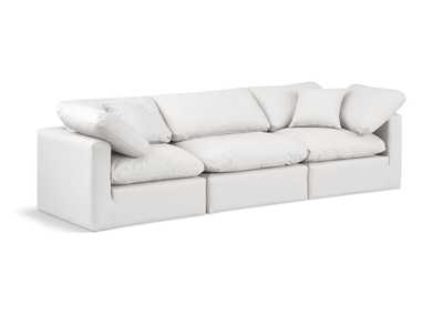 Image for Indulge Cream Faux Leather Modular Sofa