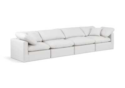 Image for Indulge Cream Faux Leather Modular Sofa