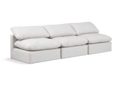 Image for Indulge Cream Faux Leather Modular Sofa