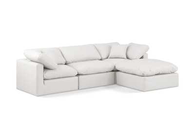 Image for Indulge Cream Faux Leather Modular Sectional