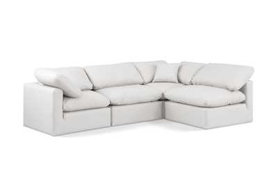 Image for Indulge Cream Faux Leather Modular Sectional
