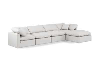 Image for Indulge Cream Faux Leather Modular Sectional