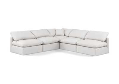 Image for Indulge Cream Faux Leather Modular Sectional