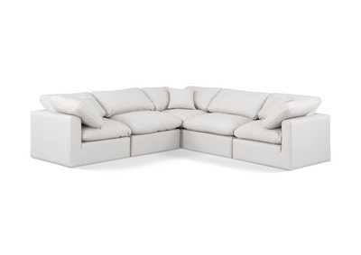 Image for Indulge Cream Faux Leather Modular Sectional