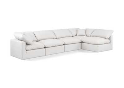 Image for Indulge Cream Faux Leather Modular Sectional