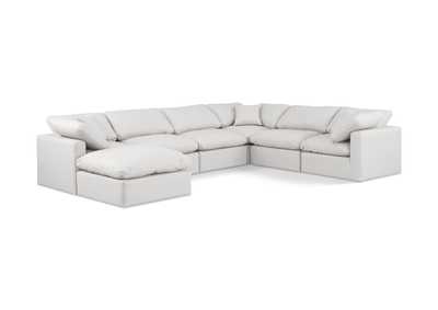 Image for Indulge Cream Faux Leather Modular Sectional