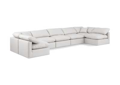 Image for Indulge Cream Faux Leather Modular Sectional