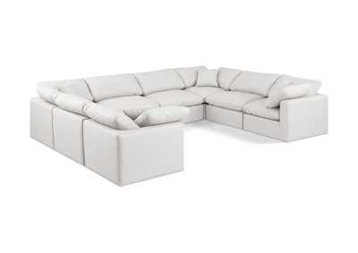 Image for Indulge Cream Faux Leather Modular Sectional