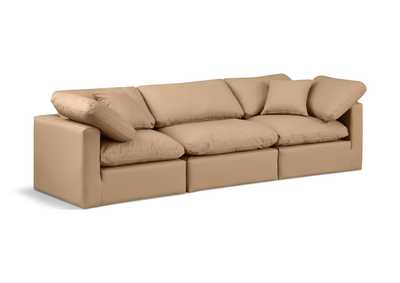 Image for Indulge Tan Faux Leather Modular Sofa