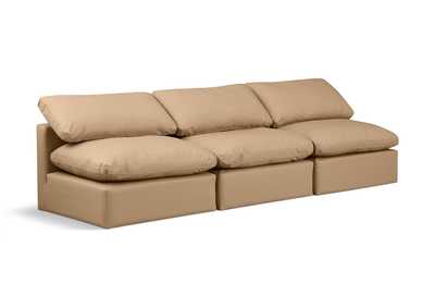 Image for Indulge Tan Faux Leather Modular Sofa