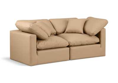 Image for Indulge Tan Faux Leather Modular Sofa