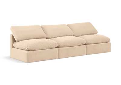 Image for Indulge Beige Velvet Modular Sofa