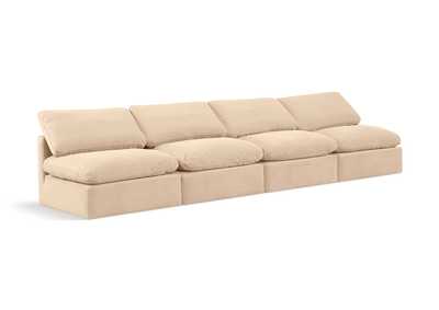 Image for Indulge Beige Velvet Modular Sofa