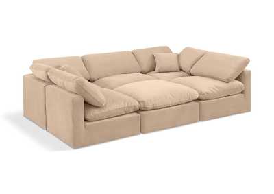 Image for Indulge Beige Velvet Modular Sectional