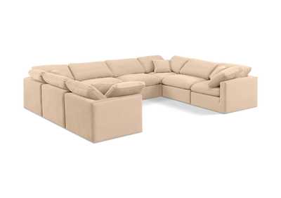 Image for Indulge Beige Velvet Modular Sectional