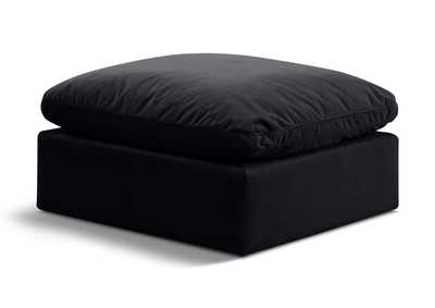 Image for Indulge Black Velvet Ottoman