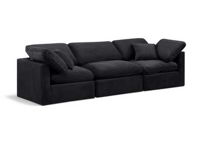 Image for Indulge Black Velvet Modular Sofa
